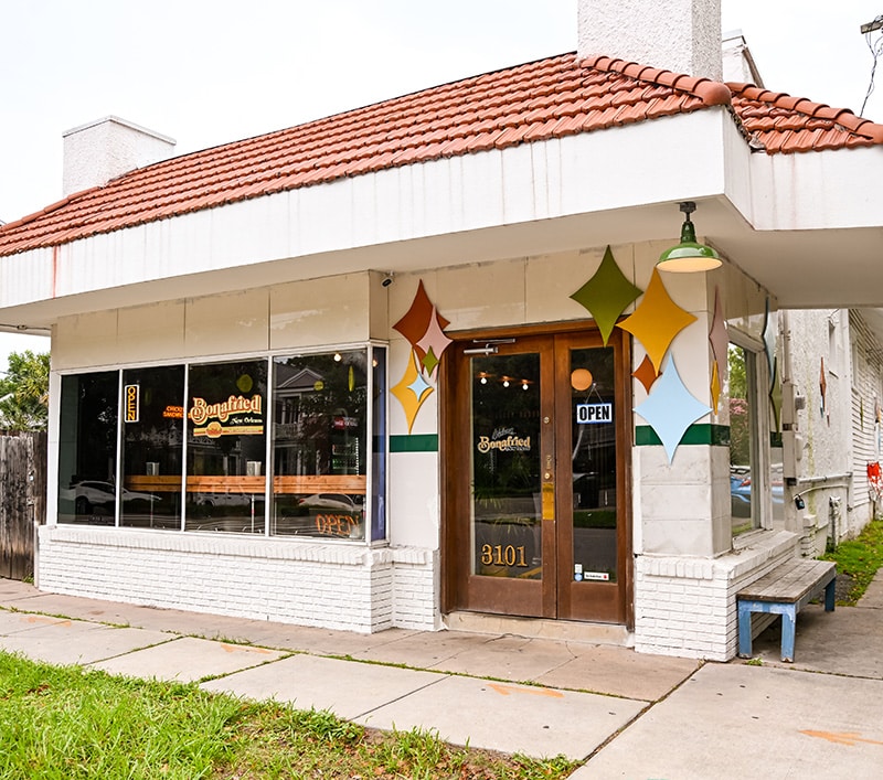 Front of Bonafried restaurant in New Orleans Front of Bonafried restaurant in New Orleans